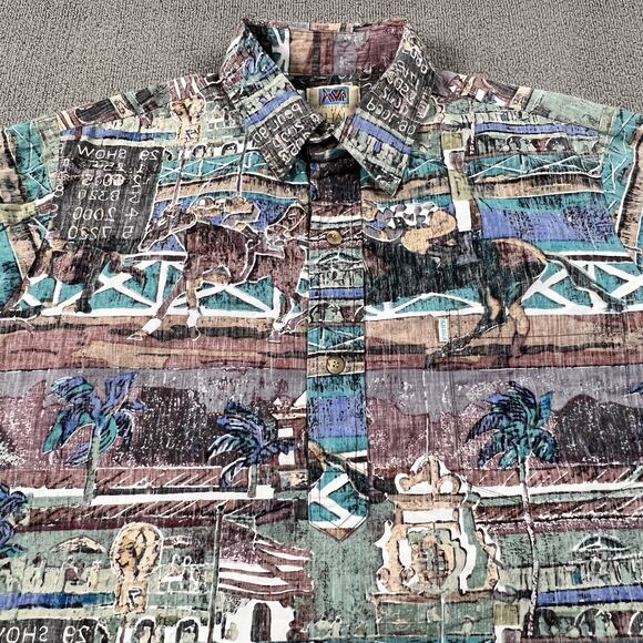 Kahala Polo Shirt Adult Large Short Sleeve Hawaiian Avi Casual Men's - Picture 8 of 14